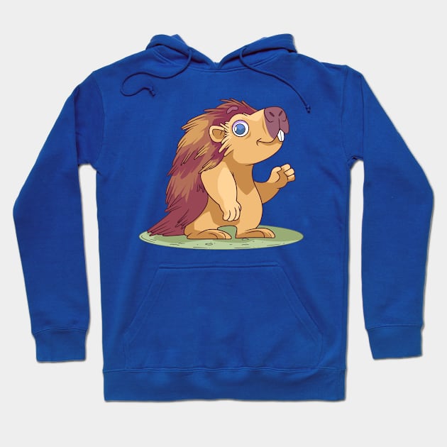 Porcupine Funny Hoodie by Mako Design 